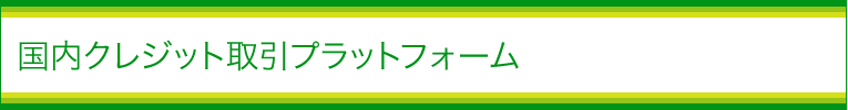 国内クレジット取引プラットフォーム