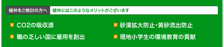 植林のメリット